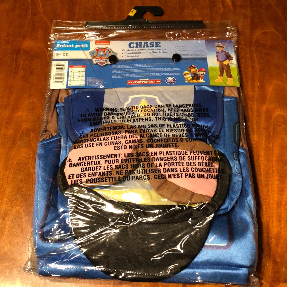 Paw Patrol Chase Children’s Costume! New! - Picture 4 of 6
